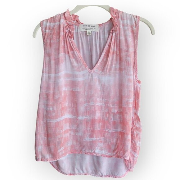 Anthropologie Cloth & Stone Pink Sleeveless Top XS - Picture 2 of 10